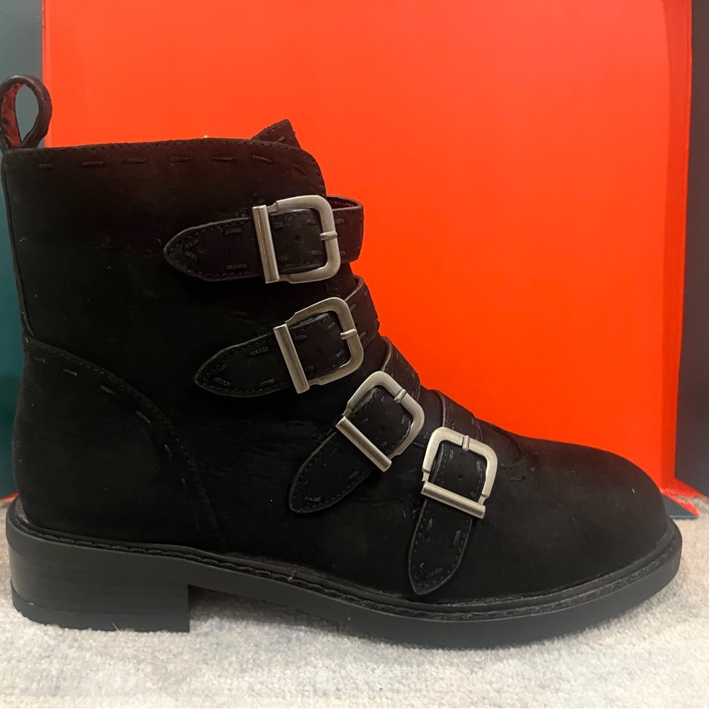 Aerosoles Black Buckle Ankle Boots